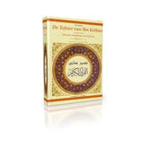 Boek bevat ornate cover van Tafsier ibn Kathir Deel 1 met twee soerahs uit de glorieuze Qor’ān